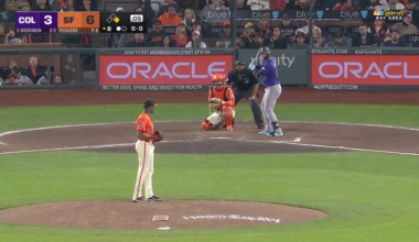 Jung Ho Lee forgets how many outs there are, throws ball into stands.