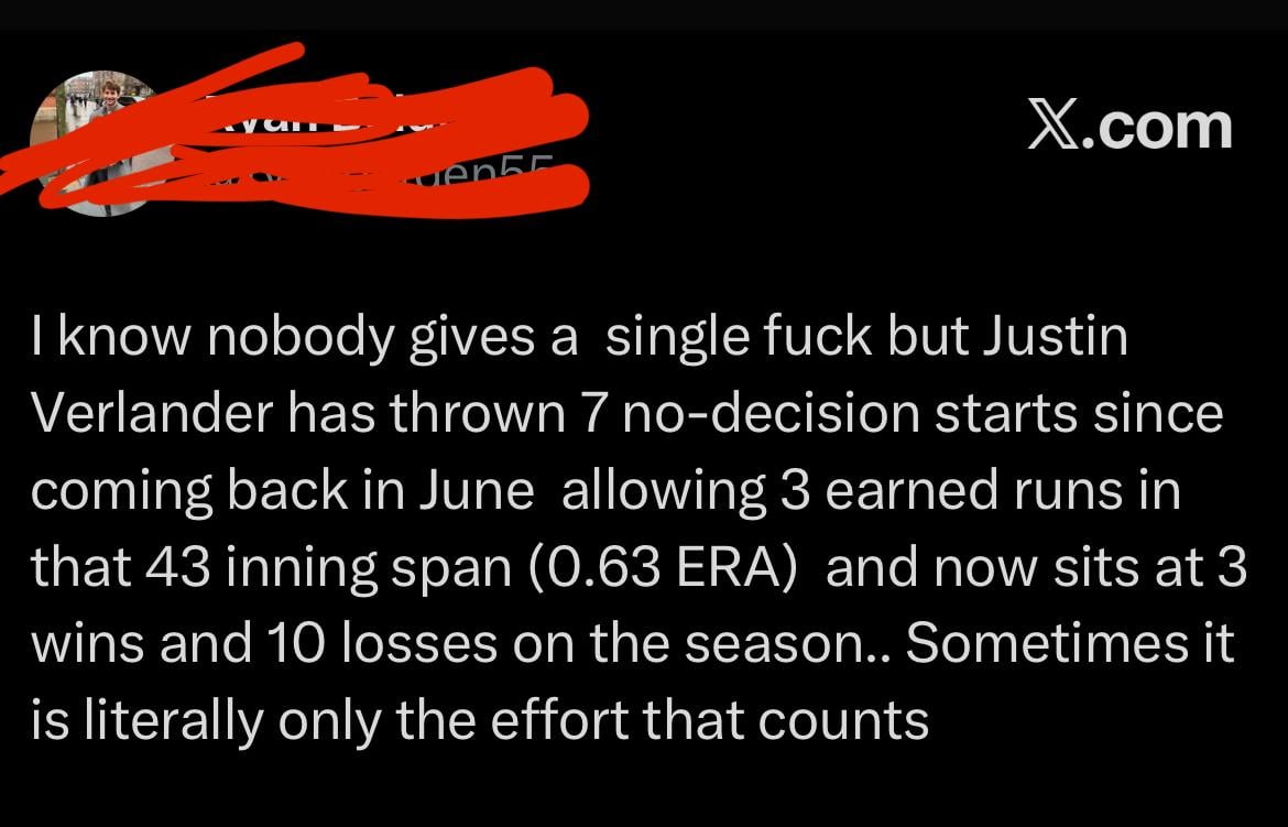 Justin Verlander  needs his flowers