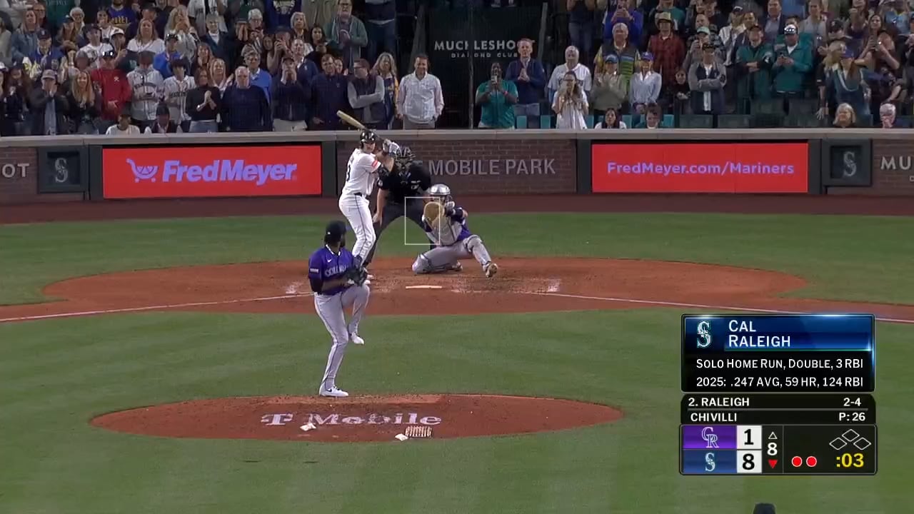 [HIGHLIGHT] CAL RALEIGH HITS HOMER NO. 60!