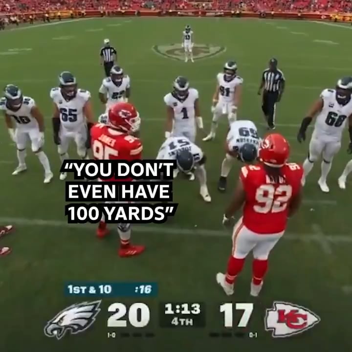 Incredible trash talk caught on mic here from Jalen Hurts #H1M 🦅🦅🦅