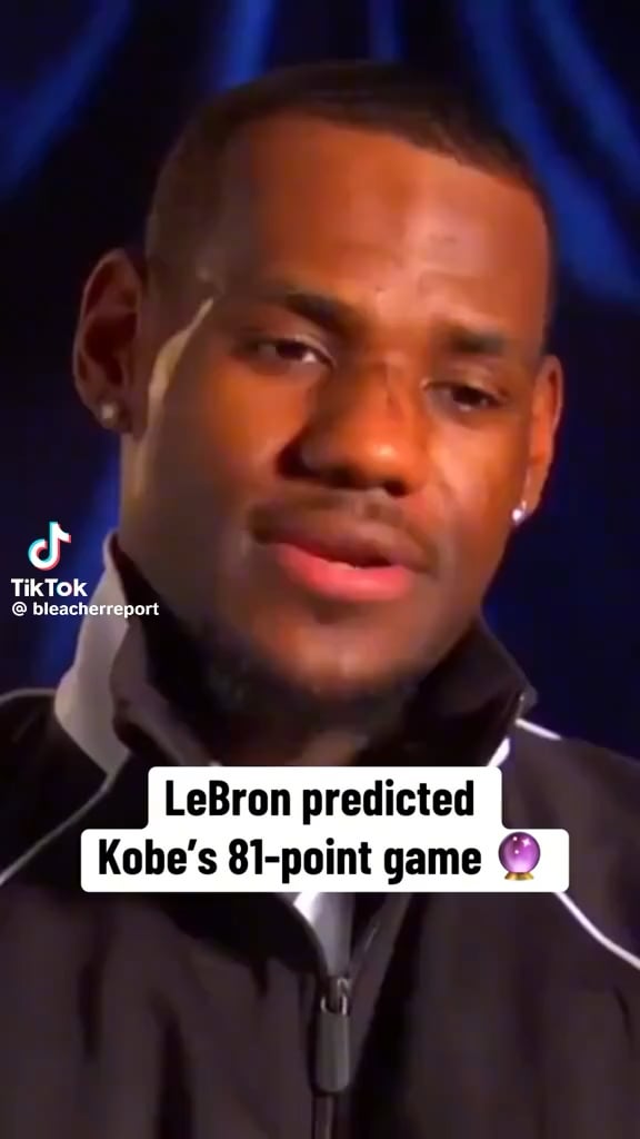 "I was like, 'Kobe going for 80 tonight', and he went for 81, so I did lie.”