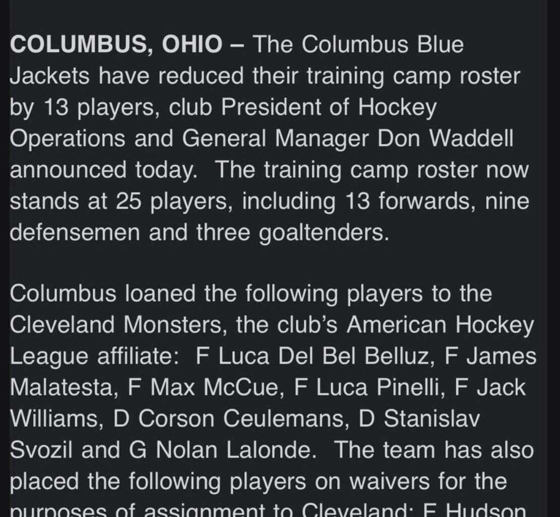 Roster moves