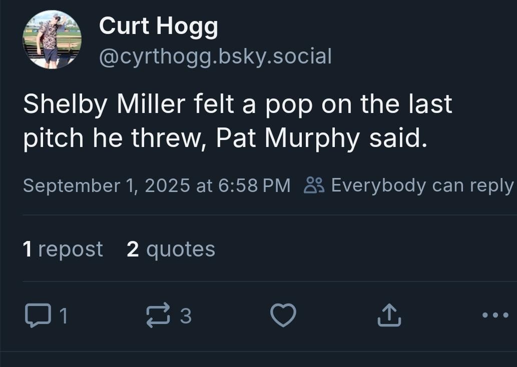 Hogg update on Shelby Miller
