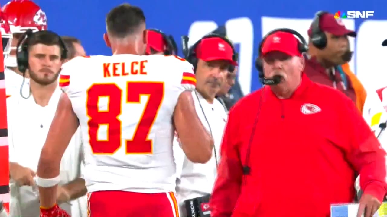 Why was Andy Reid so mad at Travis Kelce? He gave him a chest bump and got in his face. He normally doesn't act like this with other players. What were they saying to each other?