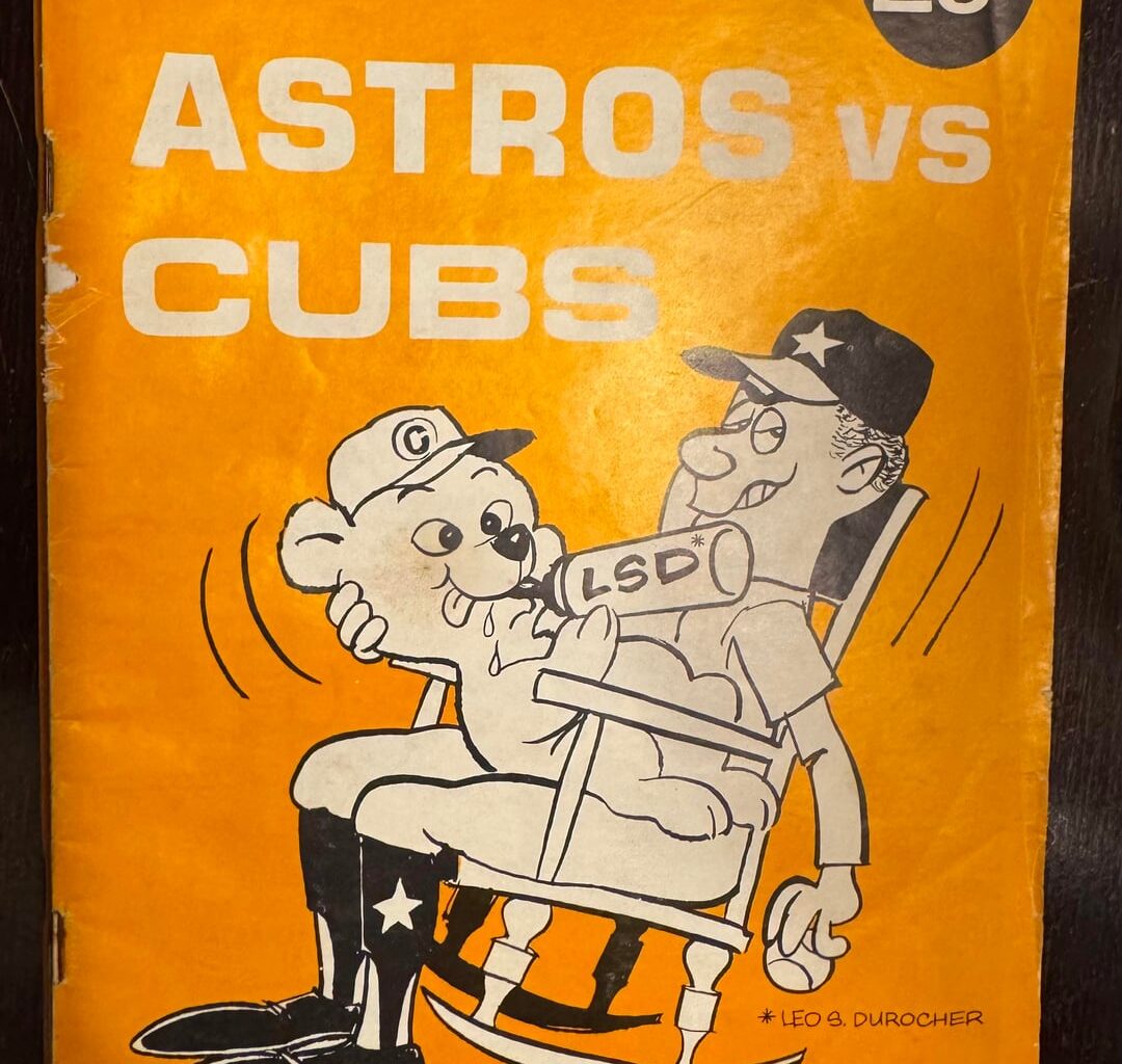 Program from Astros v Cubs 1966