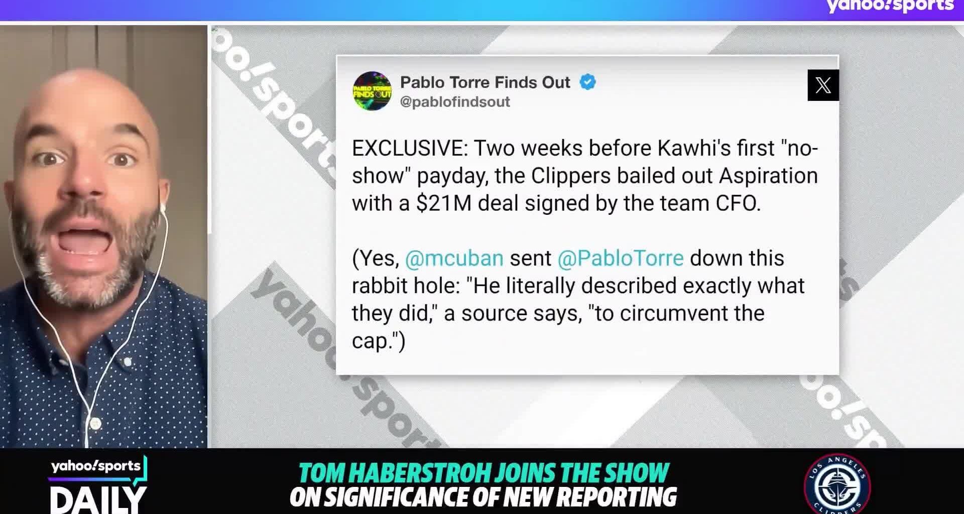 Tom Haberstroh: "If this wasn't cap circumvention, why is everything so secretive?"