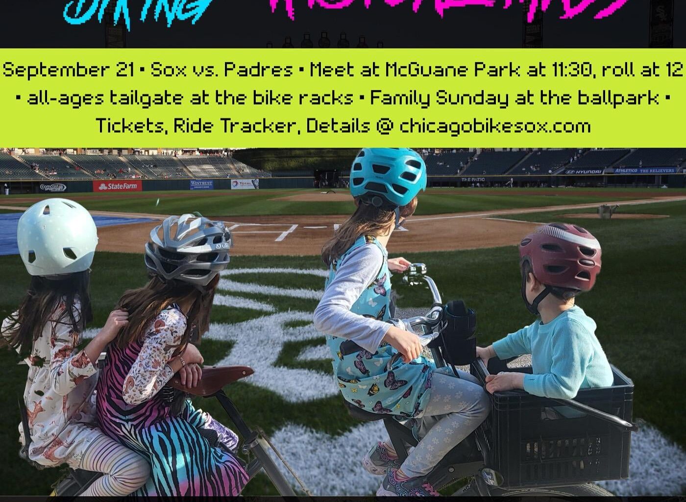 Family Bike Ride to the ballpark for Sox vs Padres