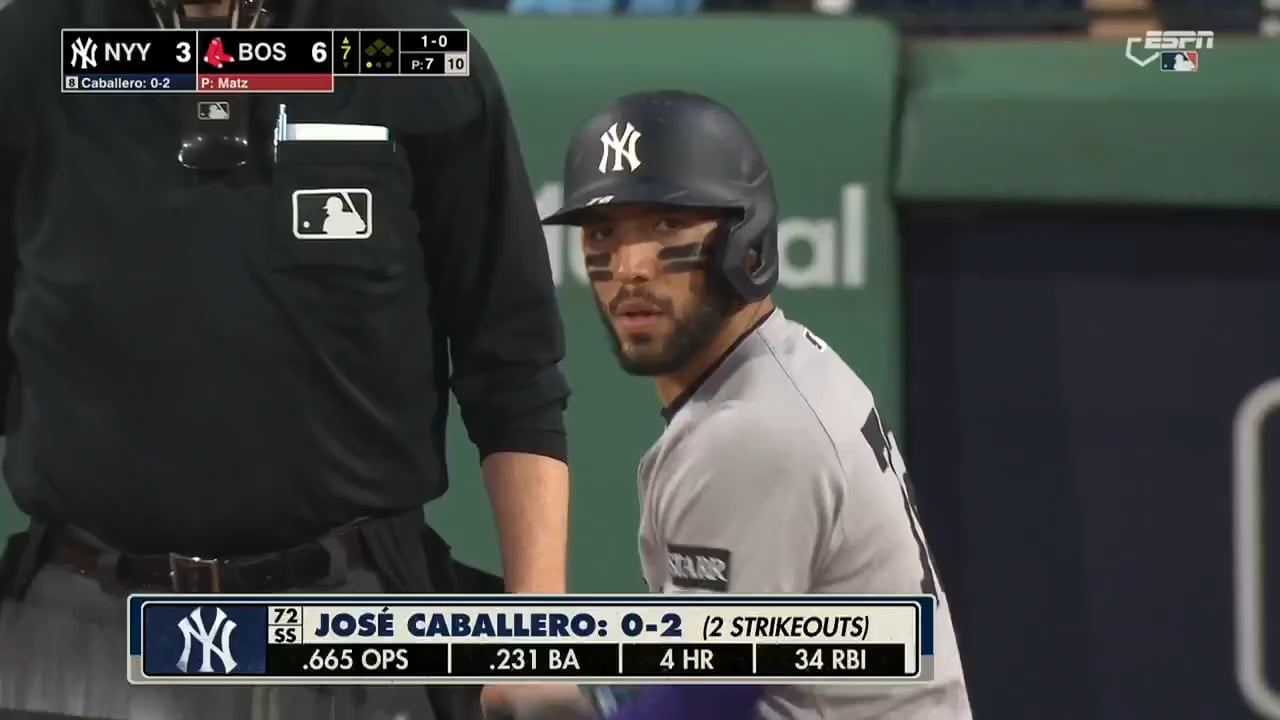 Jose Caballero crushes a ball OUT of Fenway Park making it 6-4