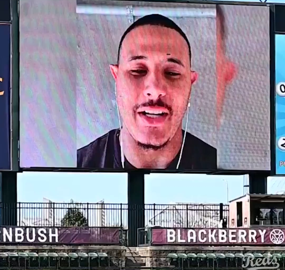 [Reds] One of Sal Stewart's best friends, Manny Machado, recorded a video congratulating Sal on his call up ❤️