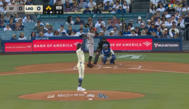 Bryce Eldridge’s first major-league hit is a bases-clearing double against the Dodgers!