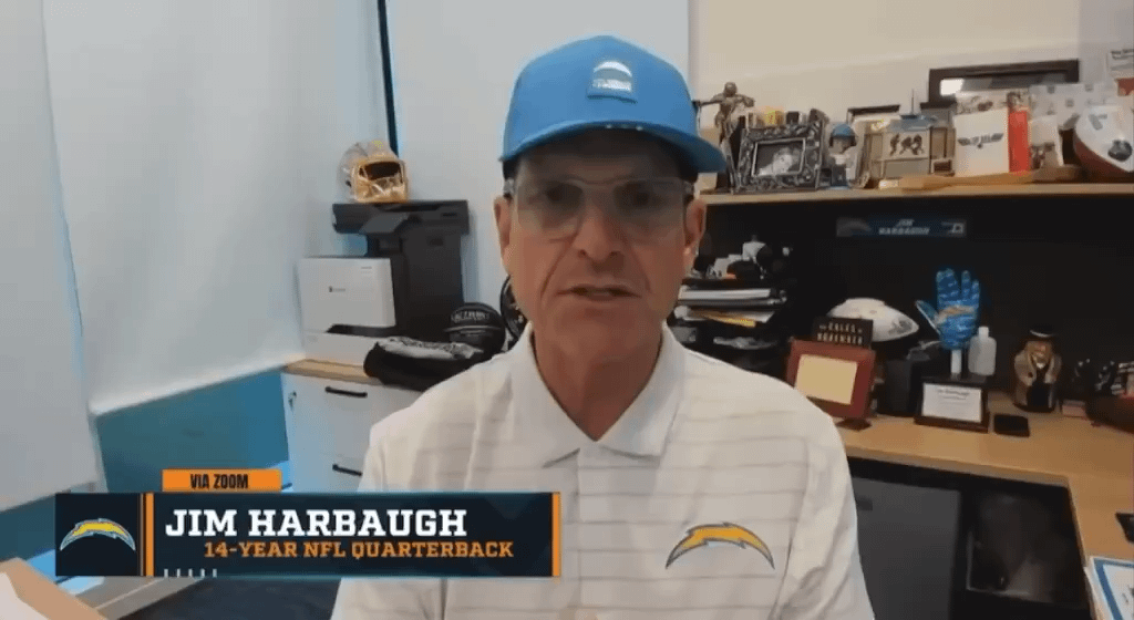 [Highlight] Jim Harbaugh on Justin Herbert: “There’s nothing he’s not good at. There’s an old saying… God doesn’t give anybody a monopoly. Maybe except Justin Herbert.”