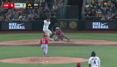 Nick Kurtz hits the longest HR in MLB this season, a 493 foot grand slam, to make that now 31 HR's for the rookie