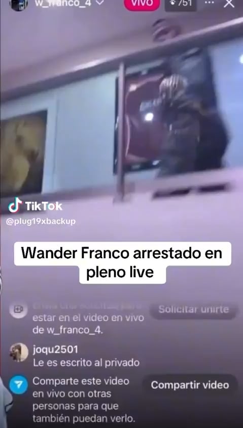 Wander Franco being arrested during a Instagram live last night.