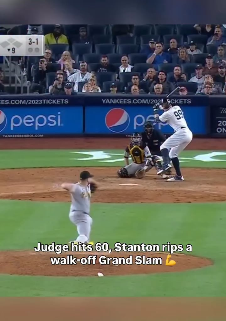 On this day 3 years ago: Judge launched his 60th home run and Stanton walked it off later in the inning to complete the comeback.