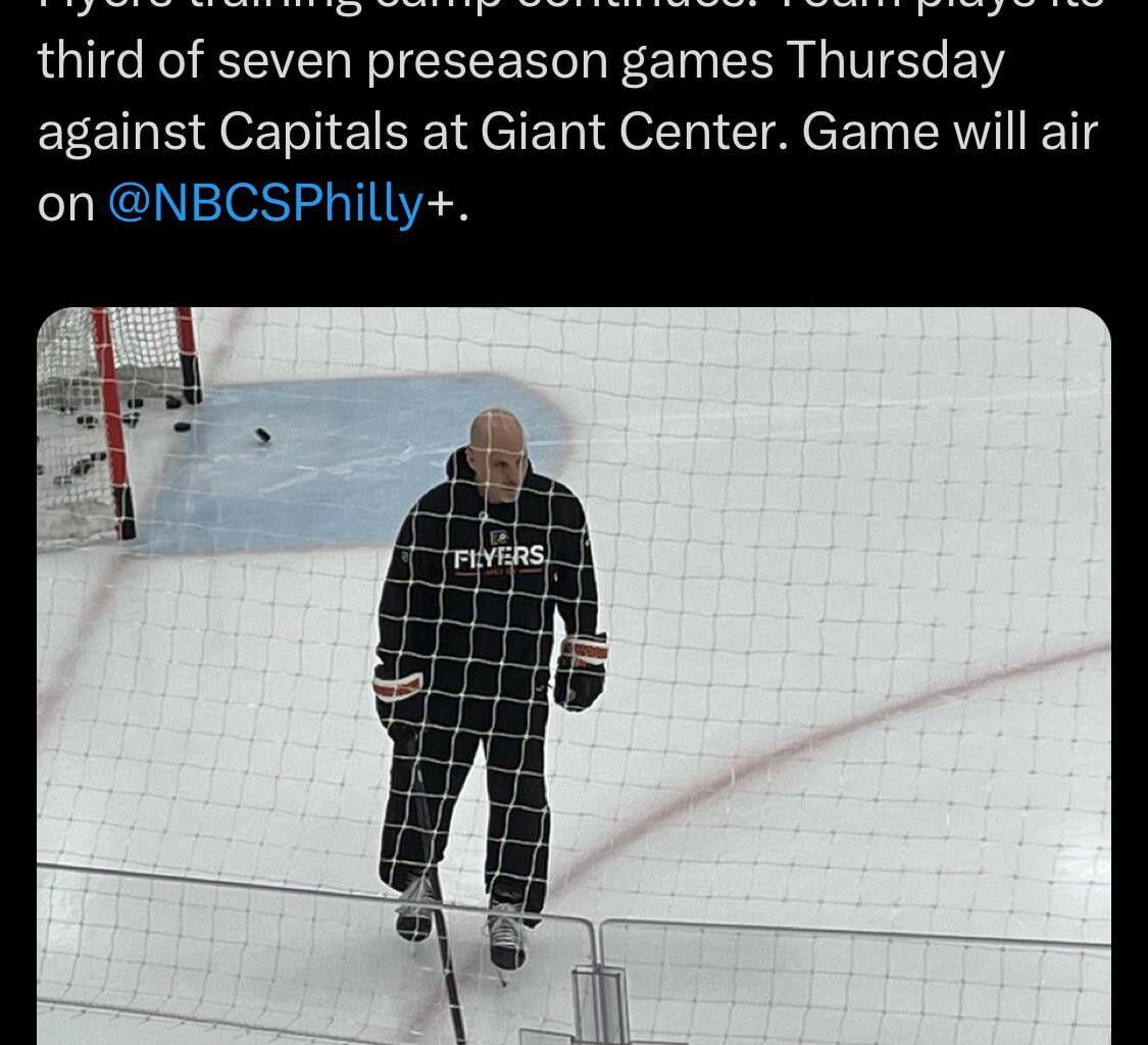 [Hall] Thursday against Capitals at Giant Center. Game will air on NBCSPhilly+.