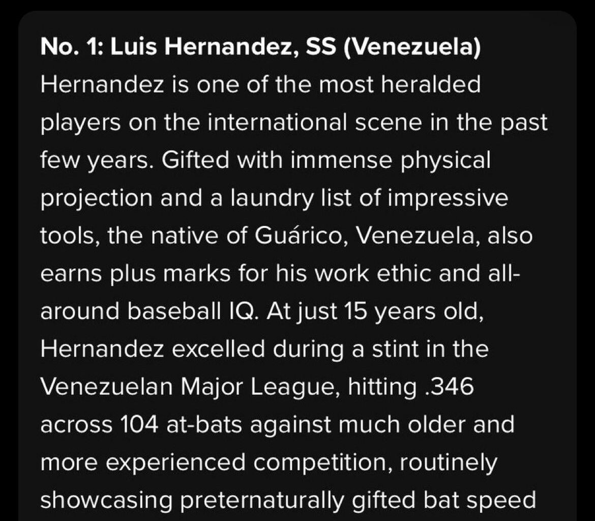 Back to back #1 International prospects?