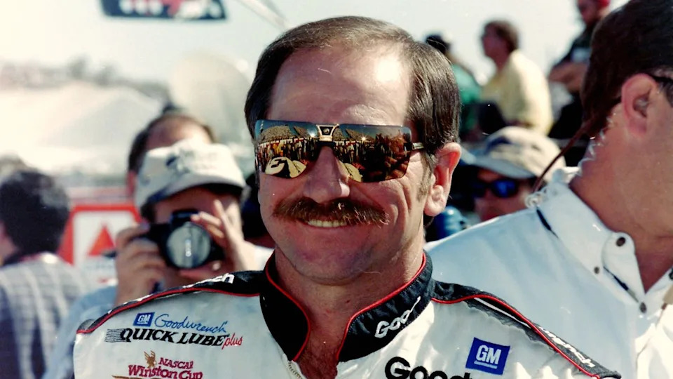 Dale Earnhardt in Sunglasses and Drivers Suit