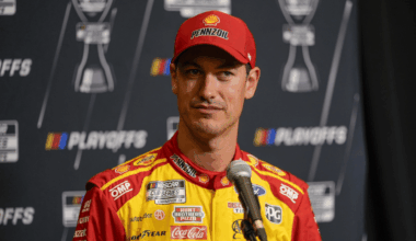 NASCAR Cup Series driver Joey Logano (22) during practice for the Daytona 500 at Daytona International Speedway.