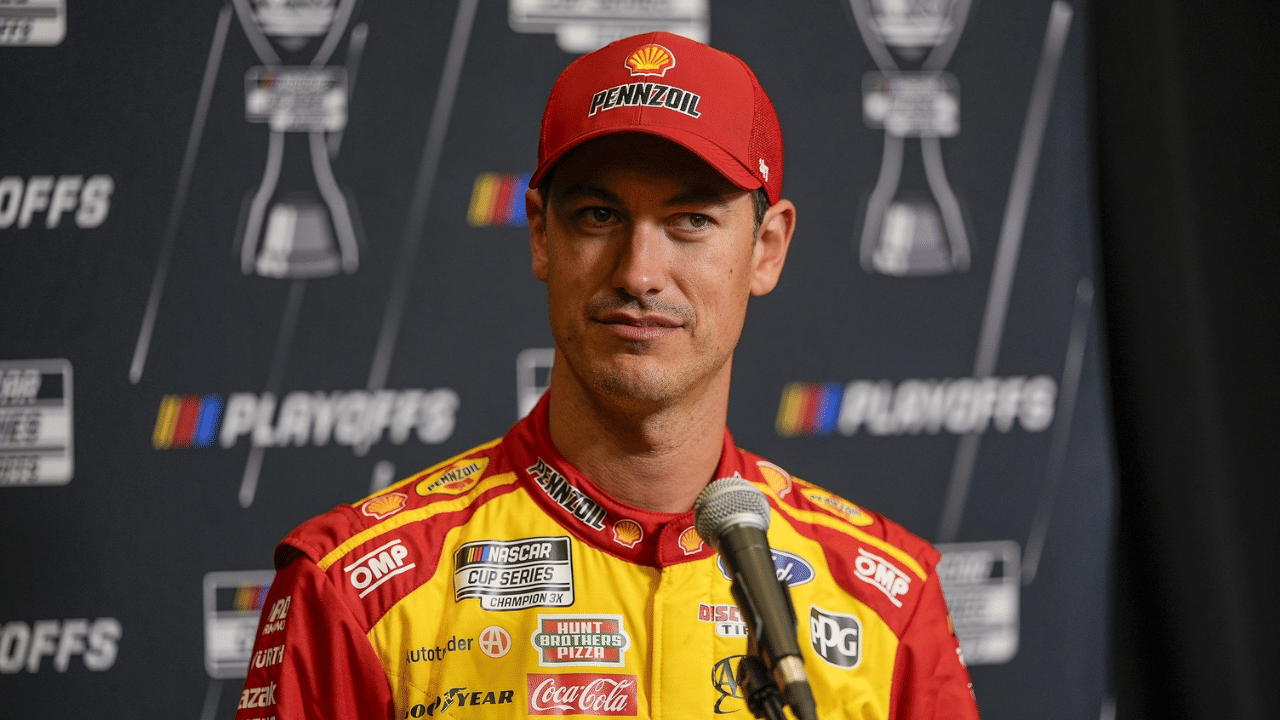 NASCAR Cup Series driver Joey Logano (22) during practice for the Daytona 500 at Daytona International Speedway.