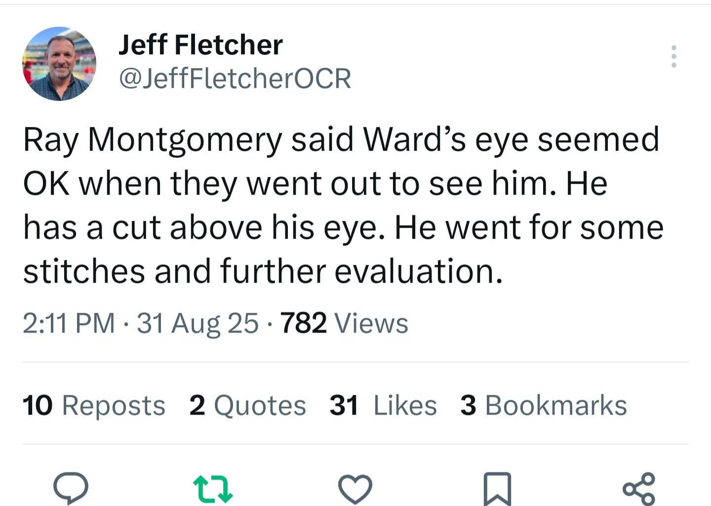 Update on Taylor Ward