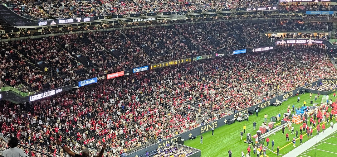 Incredibly embarrassing amount of 49ers fans at the games today. The Superdome was about 60% SF fans. This is the state of the Saints right now.