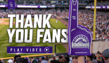 Rockies End Of The Season 'Thank You' Video