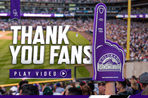 Rockies End Of The Season 'Thank You' Video