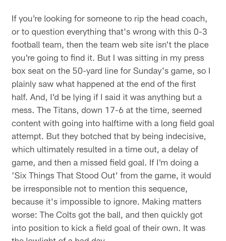 From the team website (Wyatt). About as bad as it gets