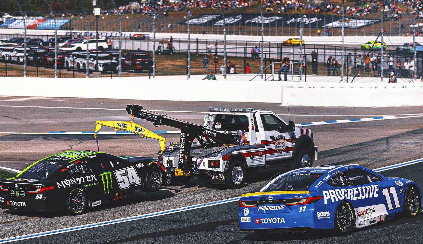 Teammates Denny Hamlin, Ty Gibbs Tussle at Loudon: ‘What the F--- is He Doing?!’