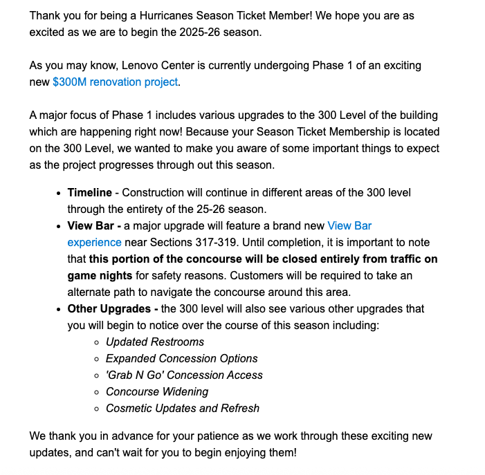 FYI: Not surprising, but renovations aren't done quite yet