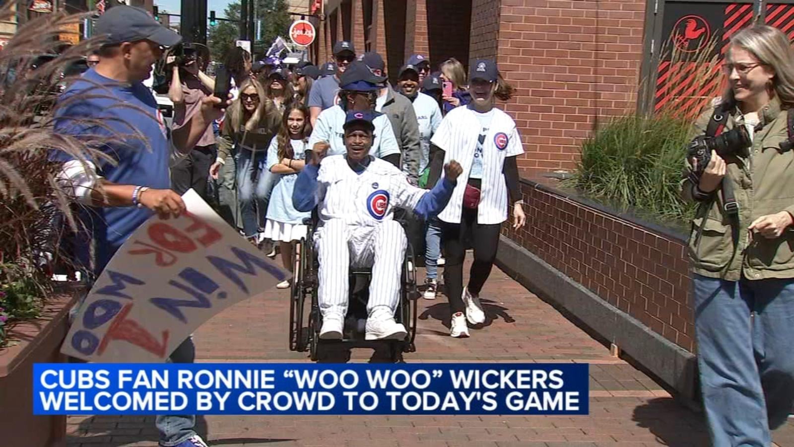 Chicago Cubs superfan Ronnie 'Woo Woo' Wickers returns to Wrigley Field while battling lung disease
