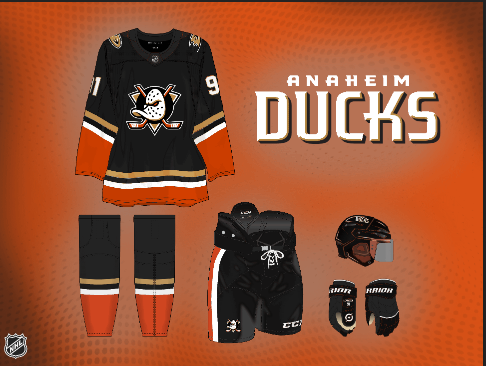 Anaheim Ducks black third jersey concept: