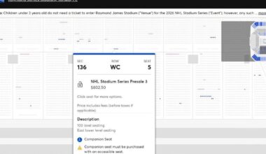 Stadium series pricing stm/bfl vs general public