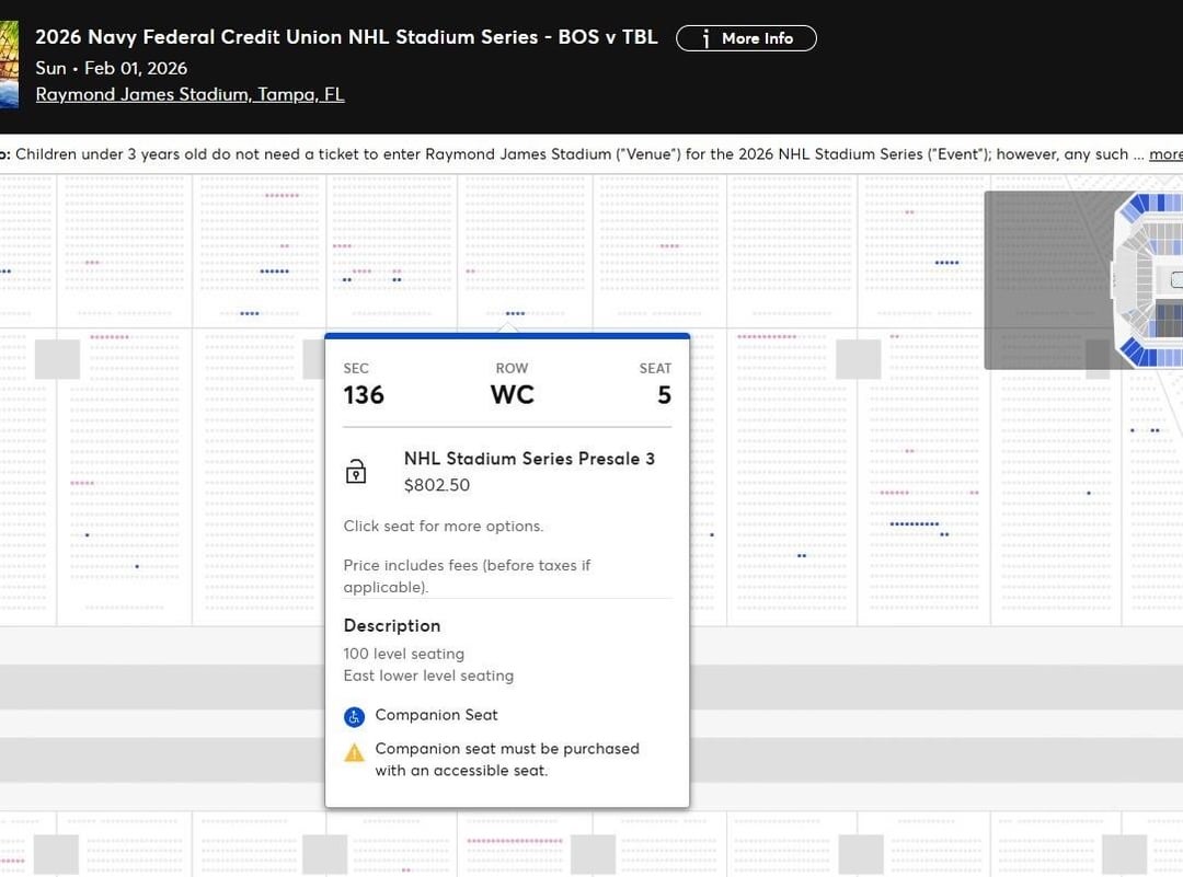 Stadium series pricing stm/bfl vs general public