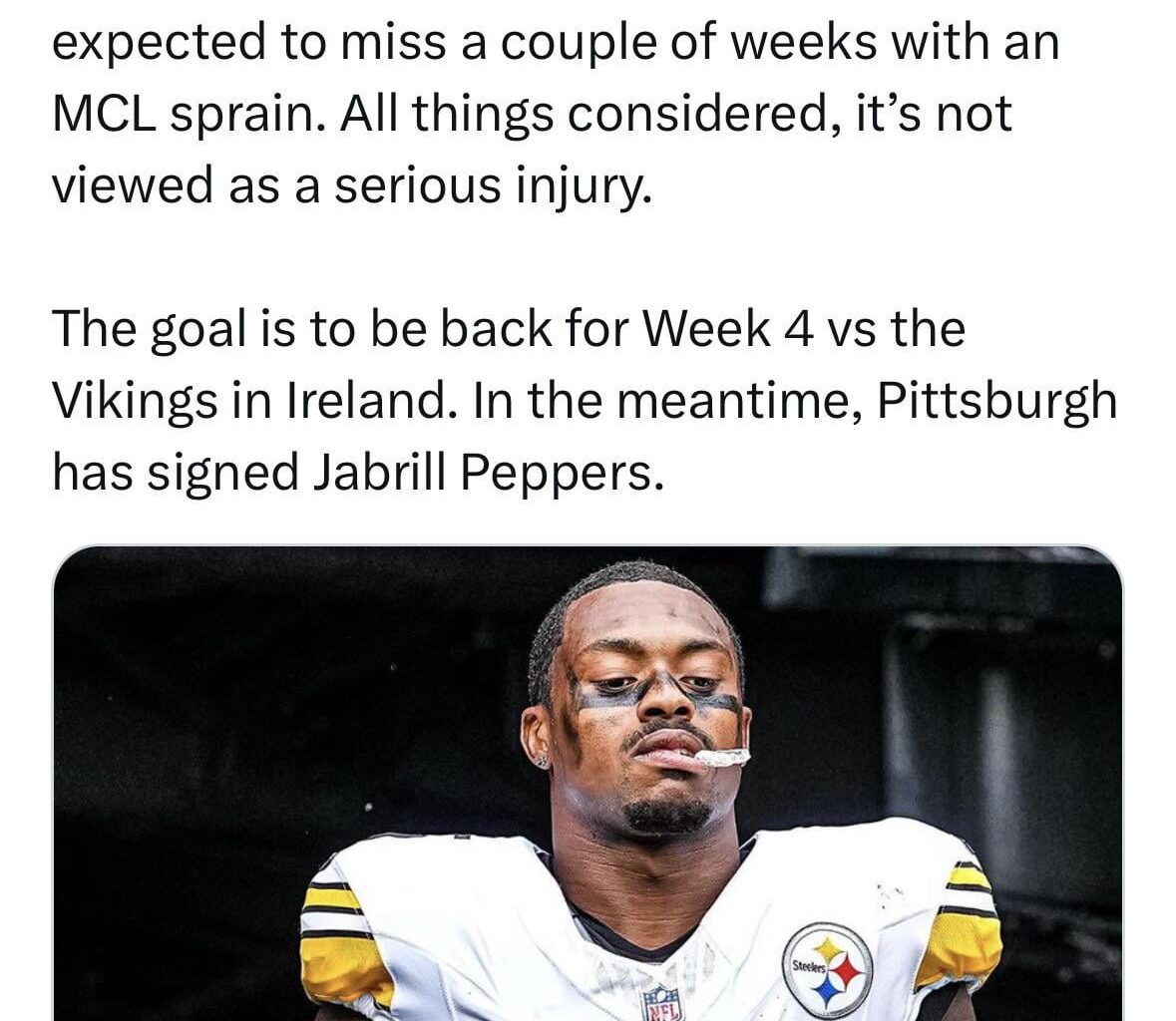 MCL Sprain for Deshon Elliot