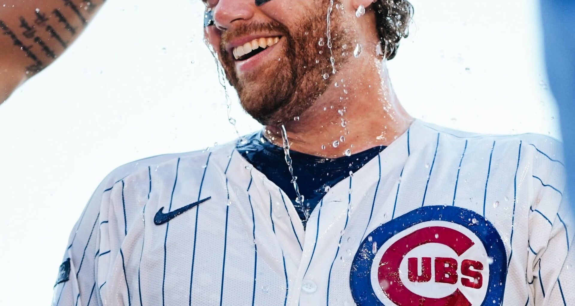 Carson Kelly getting a shower after walkoff