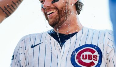 Carson Kelly getting a shower after walkoff
