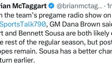 Sousa and Ort Likely Out For Rest Of The Regular Season