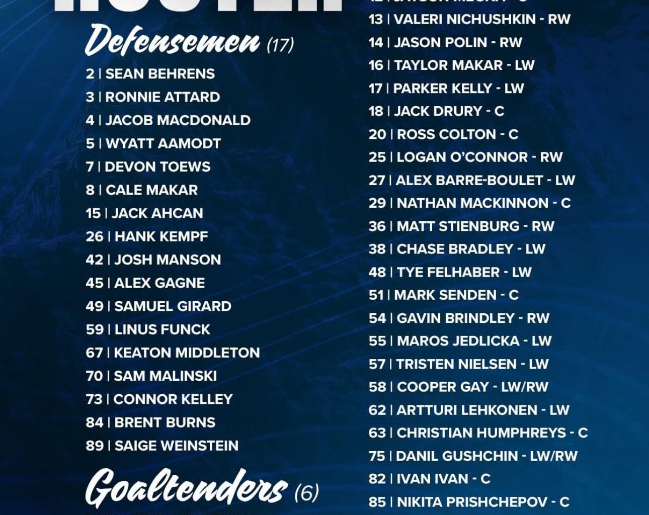 Training Camp Roster