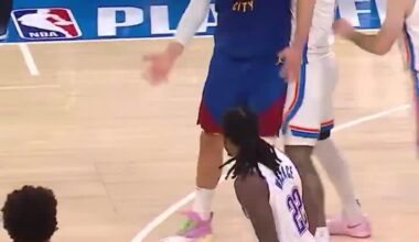 [Highlight] Nikola Jokic contending with the physicality from the Oklahoma City Thunder.