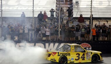 Layne Riggs fights back from spin to win Bristol NASCAR Truck race