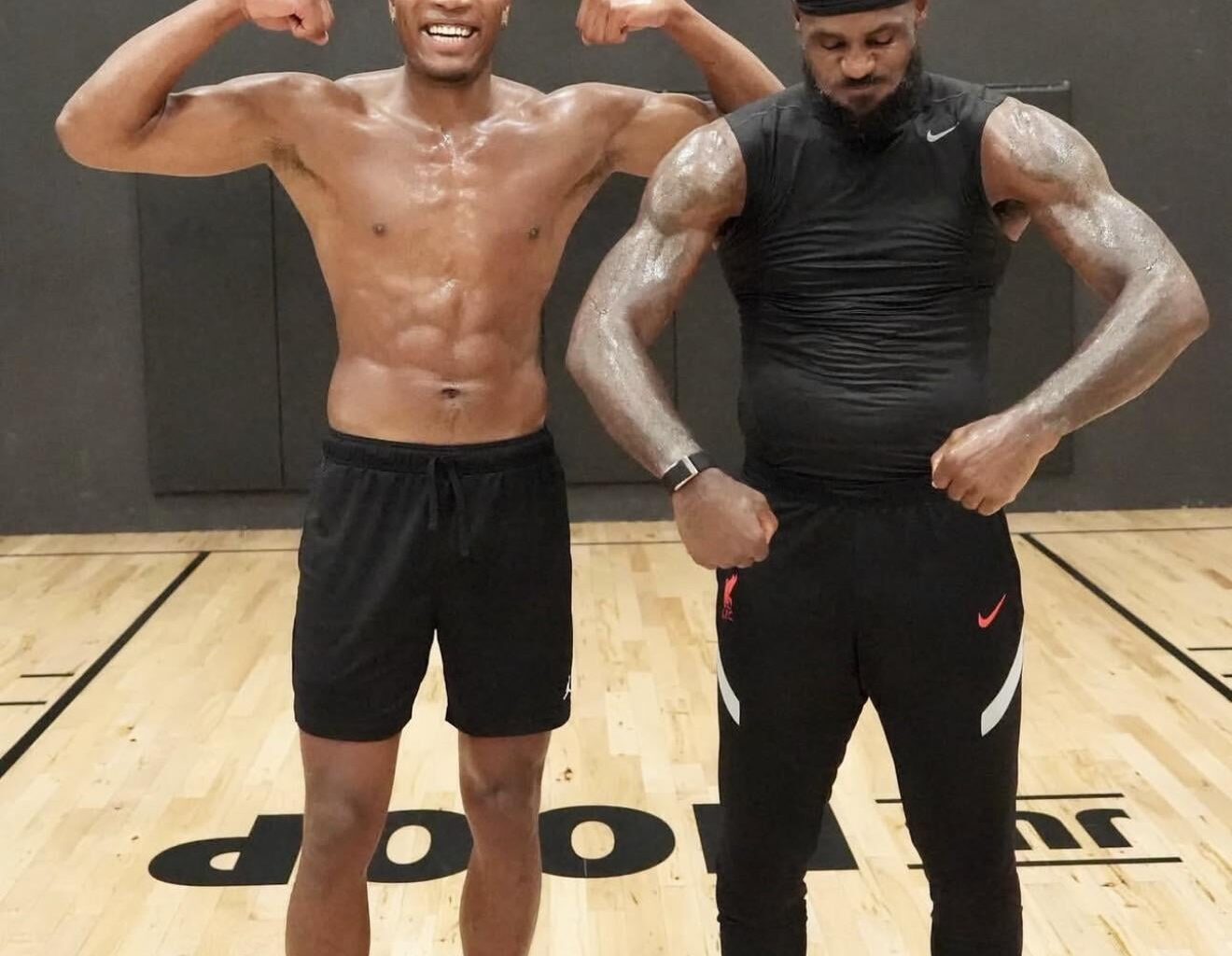 Rui and Bron in the gym together 😤