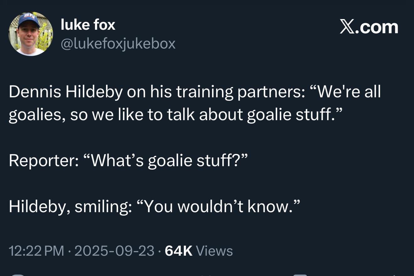 Goalies doing goalie stuff