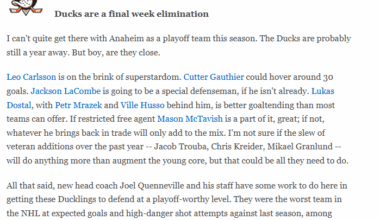 Wyshynski's Prediction