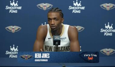 Herb Jones says his new $68 million contract will not stop him from only wearing team-issued gear: "Nothing changed. If my family is good, I'm cool. I don't really care about what anyone says about clothes, especially going to a basketball game... You're putting your uniform on in 5 minutes."