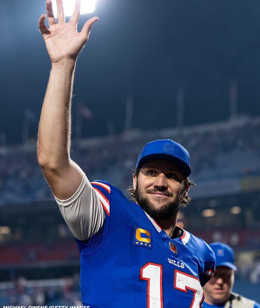 The Bills have gone eight straight games without a turnover, tied with the 2024 Chiefs for the longest streak since 1933, when turnovers were first tracked in the NFL.