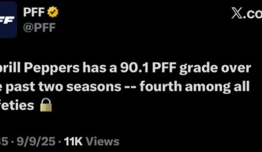 Jabrill Peppers had a 90.1 PFF Grade last two seasons..