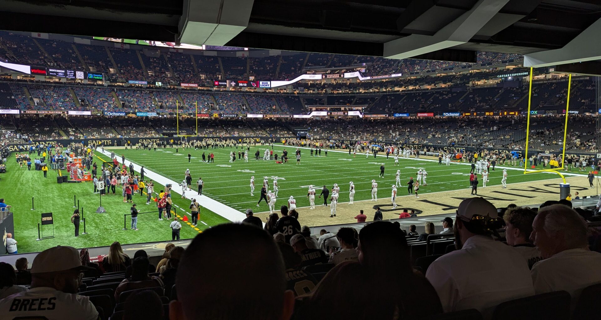 Got this seat for $120. First Saints game (and NFL game) ever. Good luck who dats!