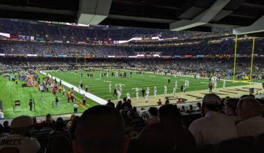 Got this seat for $120. First Saints game (and NFL game) ever. Good luck who dats!