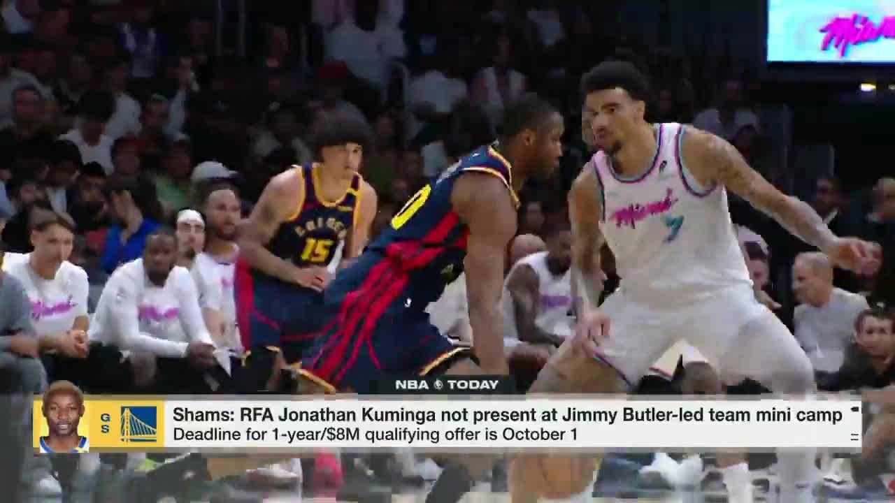[Charania] Jimmy Butler is actually holding a team function, a team mini-camp in San Diego this week... The only player on the potential Warriors roster that isn't there is RFA Jonathan Kuminga. My understanding is he's not appearing at this team function, this camaraderie mini-camp.
